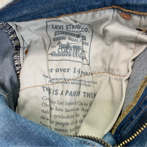 New Levi's Premium 505 Cool Cropped Stretch Denim Jeans - Picture 5 of 10